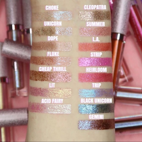 Lime Crime Iridescent Lip Topper Bundle+Plushies,Softwear Blush&Velvetines Liner - Picture 3 of 4